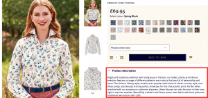 automated product descriptions