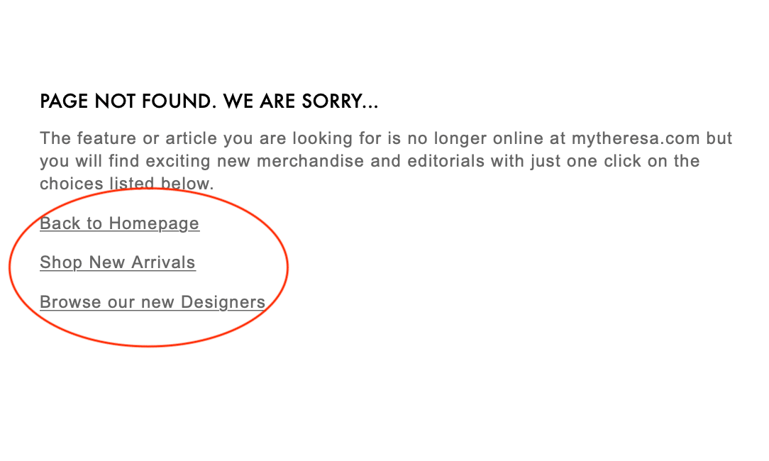 Mytheresa_404_page conversion rate optimization