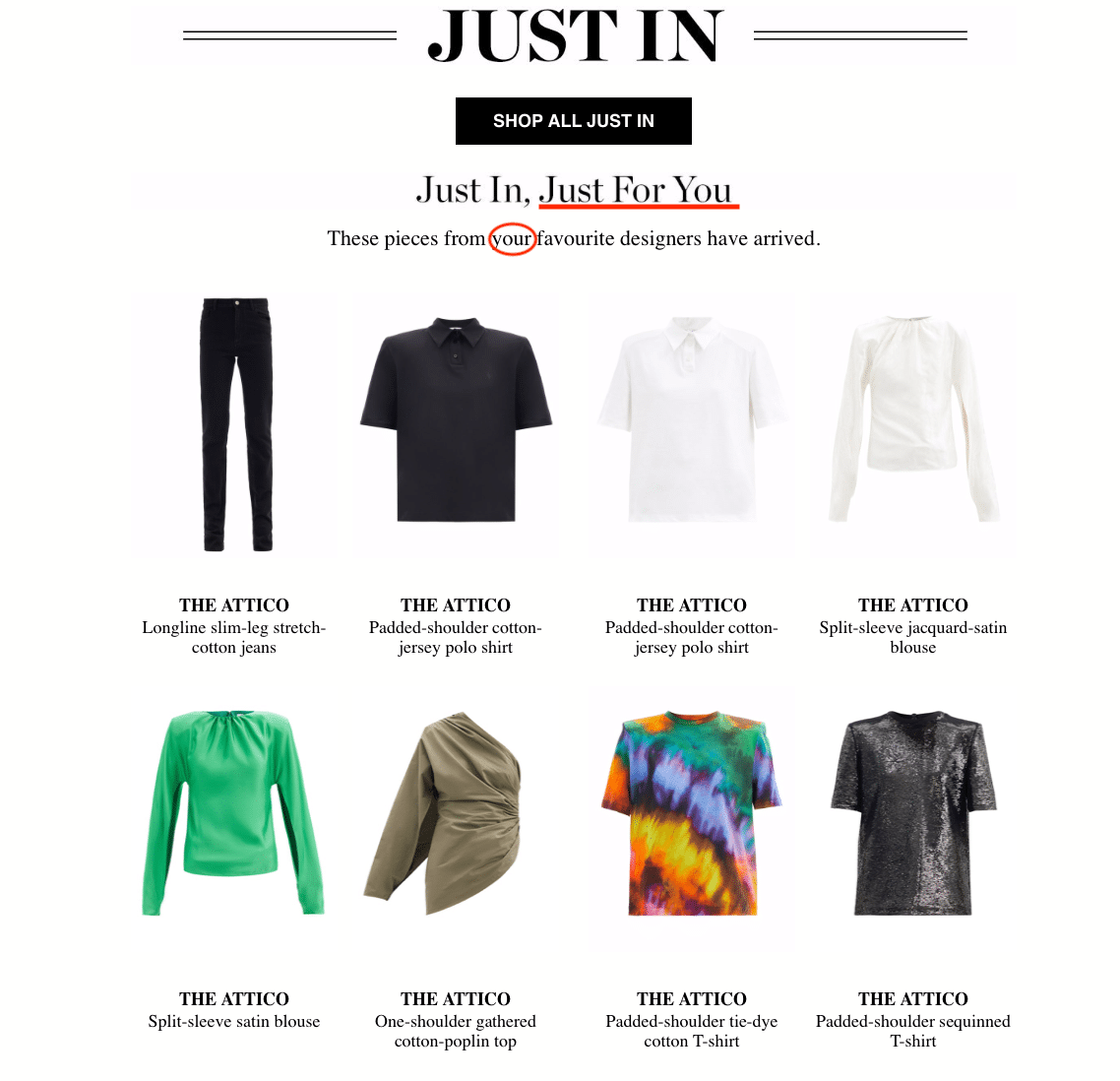 personalized_email_matchesfashion conversion rate optimization