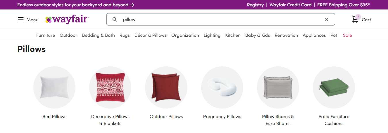 Wayfair Pillows