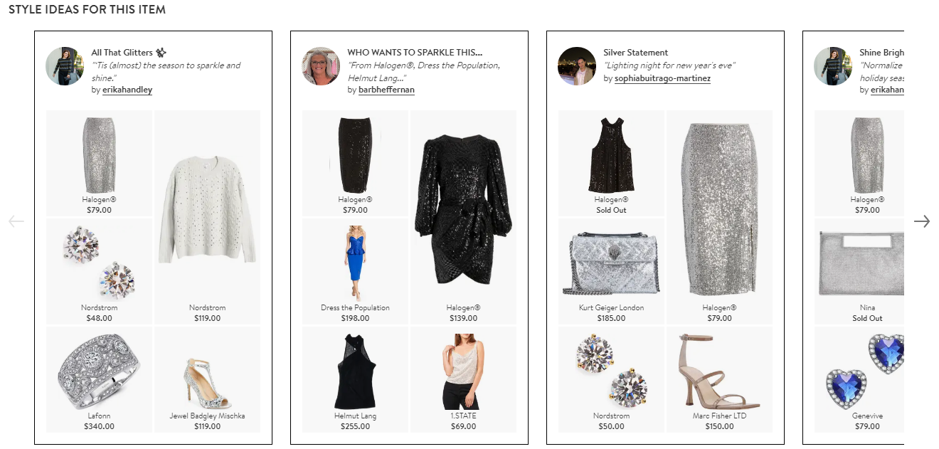 nordstrom shop the look widget