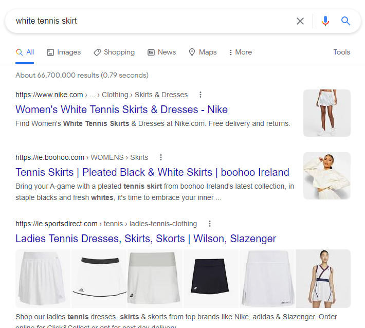 whitetennisskirt tagging products
