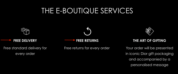 dior_free_delivery_policy conversion rate optimization